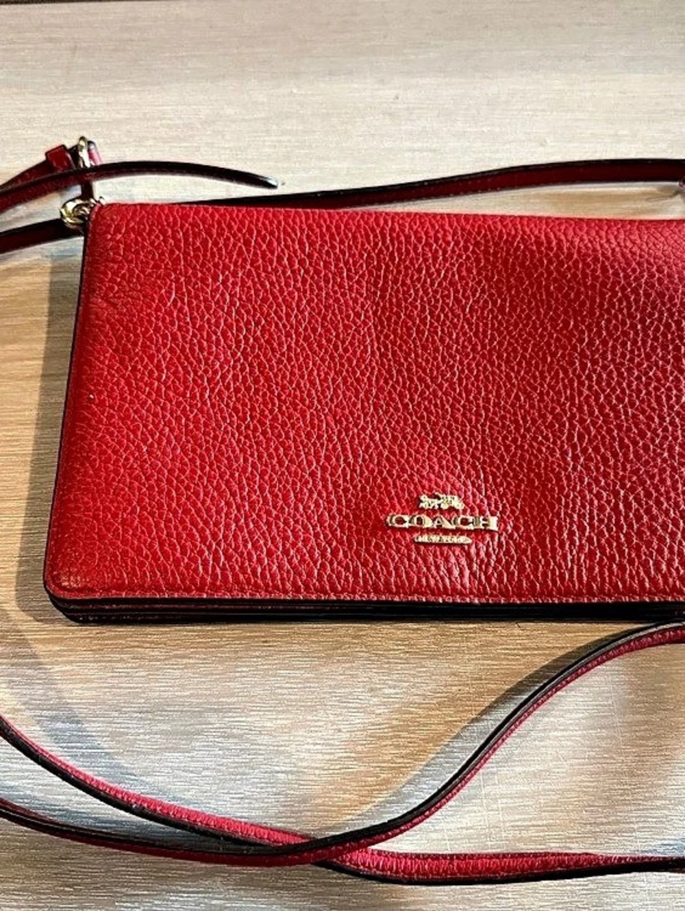 Coach Phone Crossbody Red Crossbody Bag